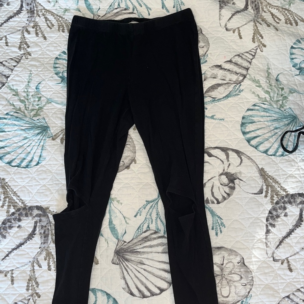 Active Basic Open Knee Leggings, Size: M